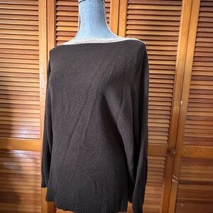 Lauren Ralph Lauren Brown Suede Detail Knitwear